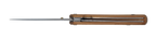 Couteau pliant Fjord – lame Carbonox ultra-tranchante 90mm – manche bois genévrier – fabriqué en France - vue dessous.
