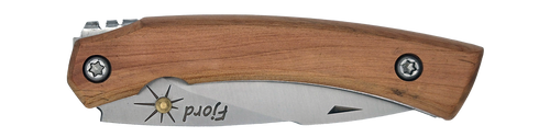 Couteau pliant Fjord – lame Carbonox ultra-tranchante 90mm – manche bois genévrier – fabriqué en France - vue plié.