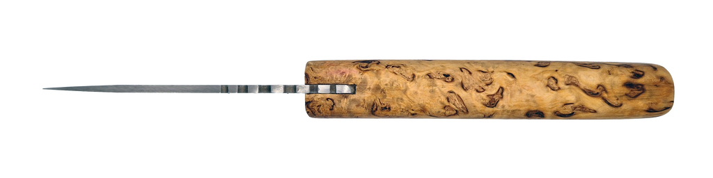 Couteau droit Fjord – lame Carbonox  – manche bois bouleau nordique – fabriqué en France - Vue dessus