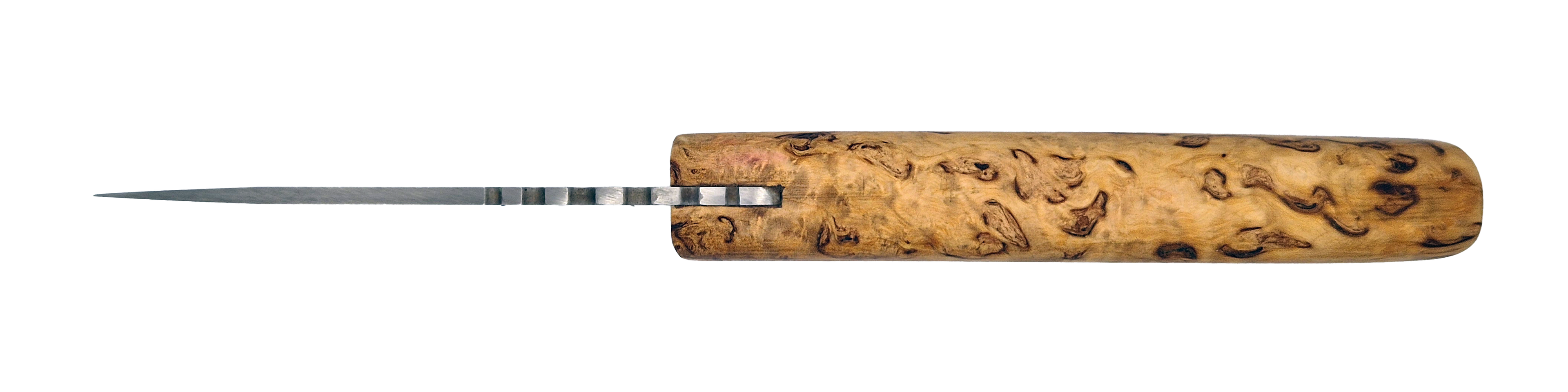 Couteau droit Fjord – lame Carbonox  – manche bois bouleau nordique – fabriqué en France - Vue dessus