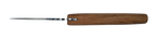 Couteau droit Fjord – lame Carbonox  – manche bois genévrier – fabriqué en France - Vue dessus.