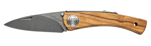 Couteau pliant le Gaulois – lame Carbonox ultra-tranchante 90mm – manche bois – fabriqué en France - vue de face.