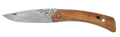 Couteau pliant Le Paysan – lame Carbonox ultra-tranchante 90mm – manche bois genévrier – fabriqué en France - vue de face.