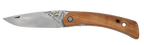 Couteau pliant Le Paysan – lame Carbonox ultra-tranchante 90mm – manche bois genévrier – fabriqué en France - vue de face.