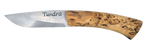 Couteau droit Tundra – lame Carbonox ultra-tranchante – manche bouleau nordique – fabriqué en France - vue de face.