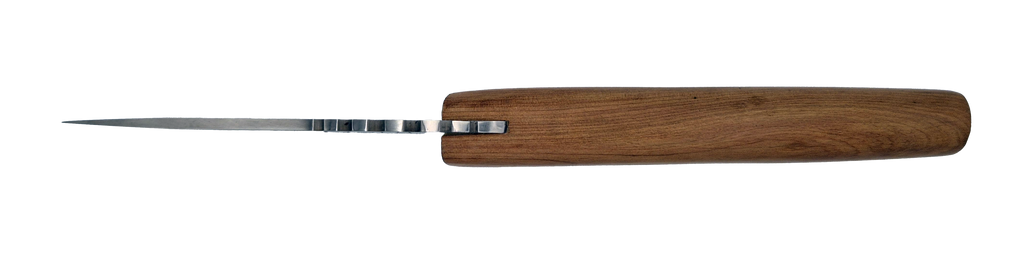 Couteau droit Tundra – lame Carbonox ultra-tranchante – manche genévrier – fabriqué en France - vue dessus.