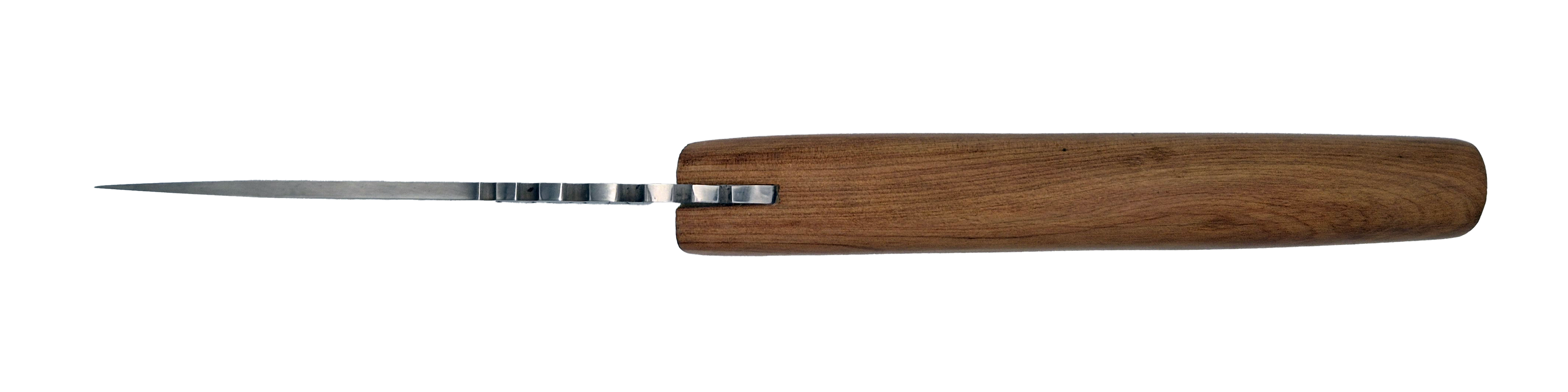Couteau droit Tundra – lame Carbonox ultra-tranchante – manche genévrier – fabriqué en France - vue dessus.