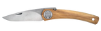 Couteau pliant Vercingétorix – lame Carbonox ultra-tranchante 90mm – manche bois genévrier – fabriqué en France - vue de face.
